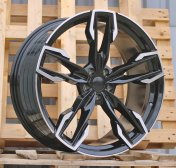Alu kola Racing Line YF5718, 21x9.5 5x112 ET43, černá + leštění (zátěžová)