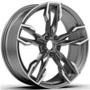Alu kola Racing Line YF5718, 20x8 5x112 ET27, černá + leštění (zátěžová)