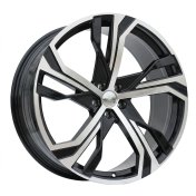 Alu kola Racing Line YF5753, 20x8.5 5x108 ET42.5, černá + leštění (zátěžová)