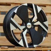 Alu kola Racing Line YF6148, 17x6.5 4x108 ET32, černá matná + leštění