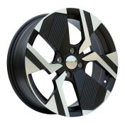 Alu kola Racing Line YF6148, 17x6.5 4x108 ET32, černá matná + leštění