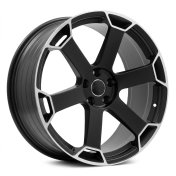 Alu kola Racing Line YF6149, 20x9 5x112 ET30, černá matná + leštěný límec (zátěžová)