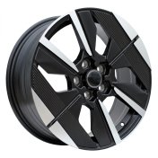 Alu kola Racing Line YF6158, 17x7 5x108 ET44, černá matná + leštění