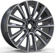 Alu kola Racing Line YF7076, 22x9 5x108 ET38.5, černá + leštění (zátěžová)