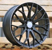 Alu kola Racing Line YS1180, 20x8.5 5x112 ET40, černá matná + leštěný límec (zátěžová)