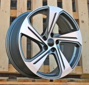 Alu kola Racing Line YS1270, 18x8 5x112 ET35, šedivá matná + leštění