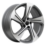 Alu kola Racing Line YS1270, 19x8 5x112 ET40, šedivá matná + leštění (zátěžová)