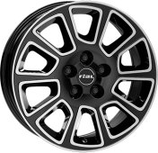 Alu kola RIAL TRANSPORTER 2, 18x7.5 5x160 ET50, černá lesklá + leštění (zátěžová)