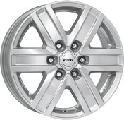 Alu kola RIAL TRANSPORTER 6, 17x7 6x120 ET50, stříbrná (zátěžová)