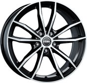 Alu kola RIAL X12, 19x8 5x120 ET58, černá lesklá + leštění (zátěžová)