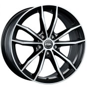 Alu kola RIAL X12X, 20x9 5x112 ET38, černá lesklá + leštění (zátěžová)