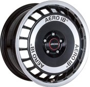 Alu kola RONAL R50 AERO, 16x7.5 4x100 ET38, černá lesklá + leštění
