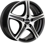 Alu kola RONAL R56, 18x8 5x112 ET30, černá matná + leštění (zátěžová)