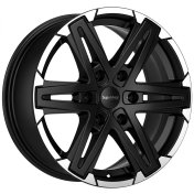Alu kola SUPER METAL COMPASS, 18x8.5 6x139.7 ET20, černá matná + leštěný límec (zátěžová)