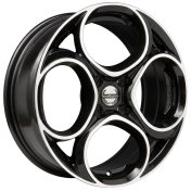 Alu kola TecnoMagnesio JUNIOR 4, 18x7 4x108 ET35, černá + leštění
