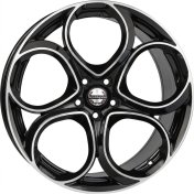 Alu kola TecnoMagnesio JUNIOR, 19x8 5x110 ET37, černá + leštění