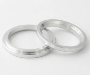 Vymezovací kroužky vněj. průměr 67,1 - 66,1 mm hliník, přesah kužele 2mm