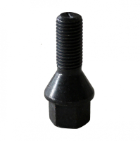 Levně Šrouby na kola M12x1,5x26mm černé, kužel, klíč 17