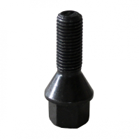 Levně Šrouby na kola M12x1,5x28mm černé, kužel, klíč 17