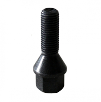 Levně Šrouby na kola M12x1,5x30mm černé, kužel, klíč 17