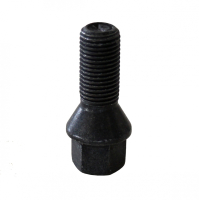 Levně Šrouby na kola M14x1,5x28mm černé, kužel, klíč 17