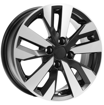 Alu kola AGT 15195, 15x6 4x100 ET35, černá matná + leštění