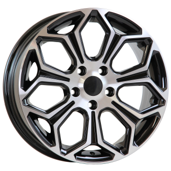Alu kola AGT 16263, 16x6.5 5x100 ET45, černá + leštění