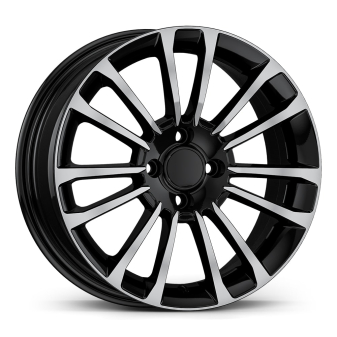 Alu kola AGT 16279, 16x6.5 4x100 ET37, černá + leštění