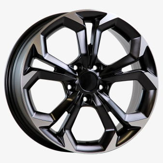 Alu kola AGT 17262, 17x7 5x114.3 ET35, černá matná + leštění