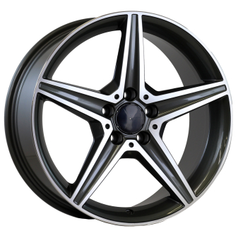 Alu kola Arceo DY1718, 18x8 5x112 ET43, šedivá + leštění
