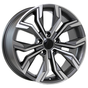 Alu kola Arceo DY668, 18x7.5 5x114.3 ET40, šedivá + leštění (zátěžová)