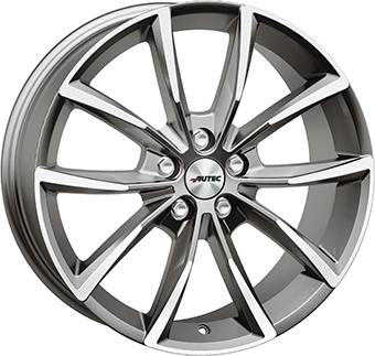 Alu kola AUTEC ASTANA, 19x8 5x112 ET45, titanová + leštění (zátěžová)
