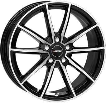 Alu kola AUTEC SKARA, 17x7 5x112 ET41, černá lesklá + leštění