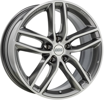 Alu kola BBS SX, 18x8 5x112 ET44, šedivá + leštění