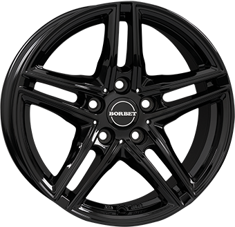 Alu kola BORBET XR, 17x7.5 5x120 ET35, černá lesklá