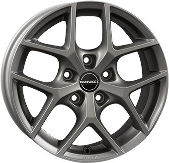 Alu kola BORBET Y, 17x7 5x108 ET42, titanová