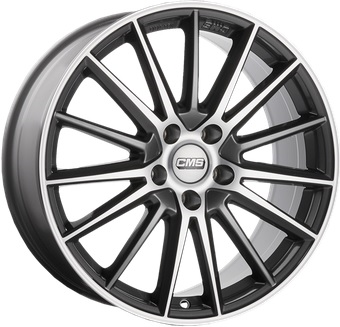 Alu kola CMS C23, 19x8 5x112 ET50, černá lesklá + leštění