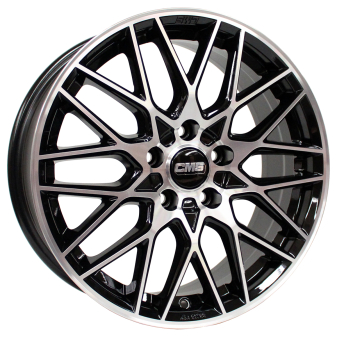 Alu kola CMS C25, 18x8 5x112 ET46, černá + leštění