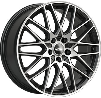 Alu kola CMS C25, 18x7.5 5x114.3 ET35, černá + leštění