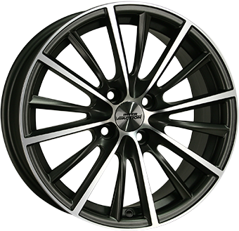 Alu kola INTER ACTION VELOCITY, 15x6.5 4x114.3 ET42, šedivá matná + leštění