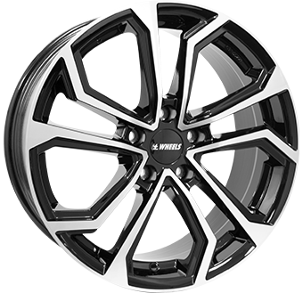 Alu kola IT WHEELS ELLA, 17x7.5 5x114.3 ET40, černá lesklá + leštění