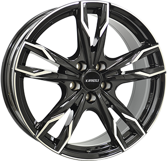 Alu kola IT WHEELS GINA, 17x7.5 5x114.3 ET47, černá lesklá + leštění (zátěžová)