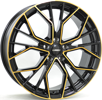 Alu kola IT WHEELS TIARA, 18x8 5x112 ET45, černá + měděná barva leštění