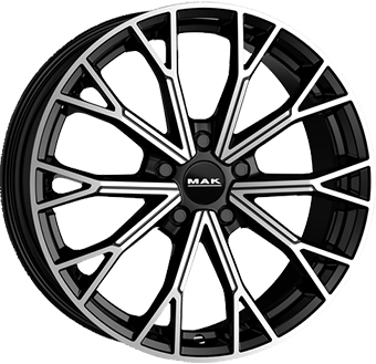 Alu kola MAK ASPHALT, 20x8 5x112 ET45, černá lesklá + leštění (zátěžová)