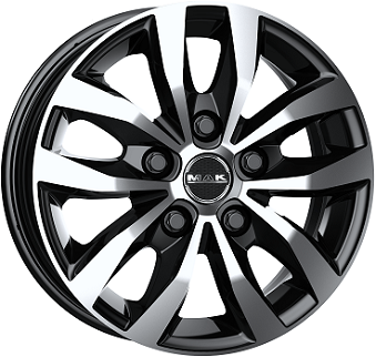 Alu kola MAK LOAD 5, 16x6.5 5x130 ET55, černá lesklá + leštění (zátěžová)