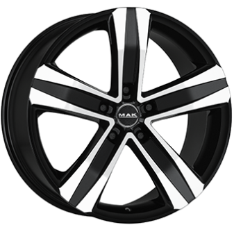 Alu kola MAK STONE 5, 15x6.5 5x160 ET58, černá lesklá + leštění (zátěžová)