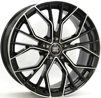 Alu kola MILLE MIGLIA 1020, 19x8.5 5x112 ET42, černá lesklá + leštění