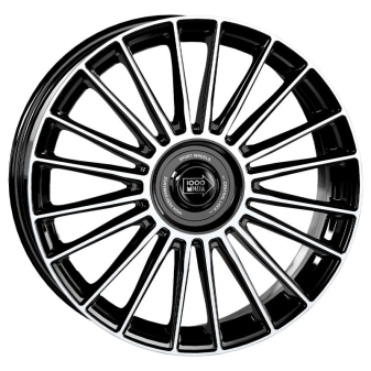 Alu kola Mille Miglia MM1022, 20x8.5 5x108 ET45, černá + leštění