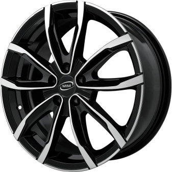 Alu kola MiM EVO001, 17x7 5x100 ET40, černá + leštění