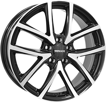 Alu kola MONACO WHEELS 2 CL2, 20x8 5x112 ET44, černá lesklá + leštění (zátěžová)